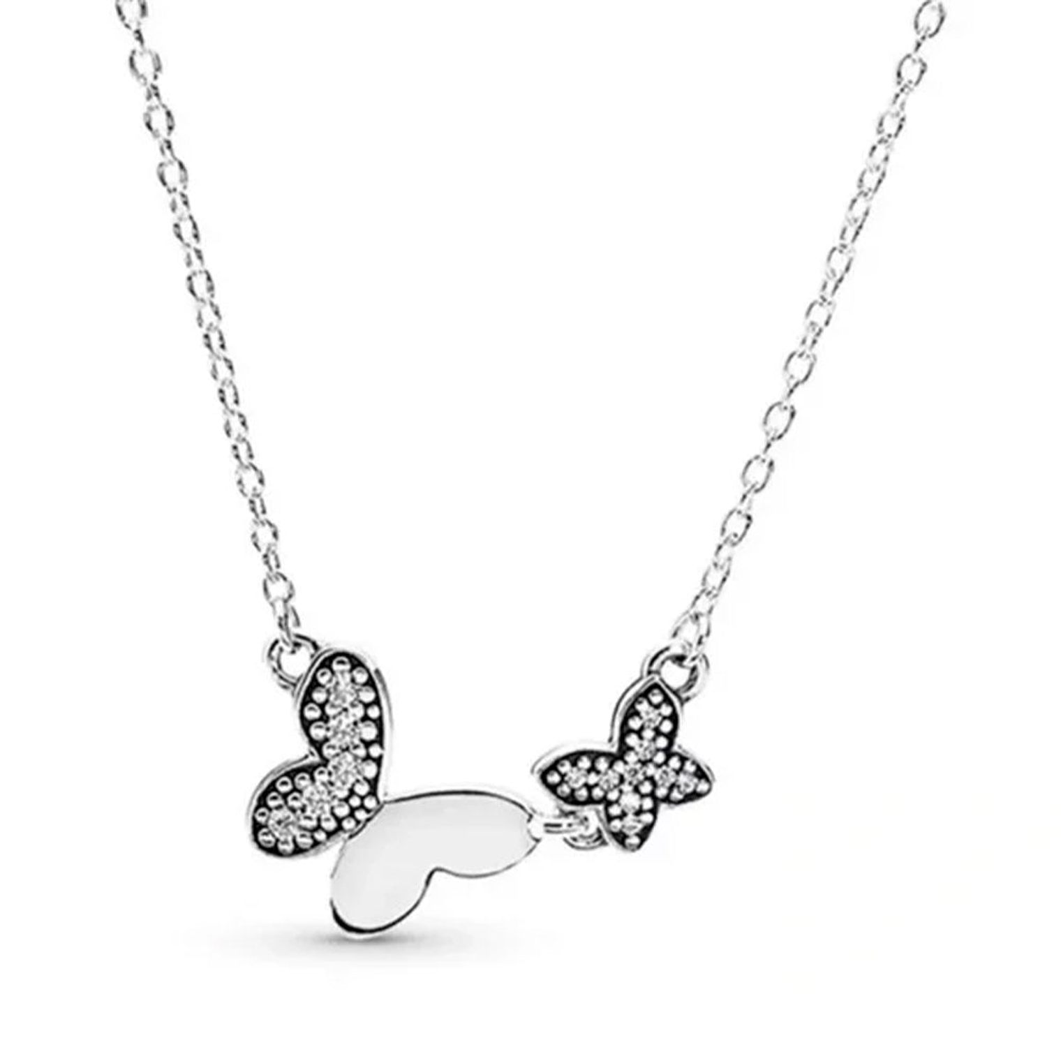 Collar de Cadena Pandora Mariposas Maravillosas Color Plateado 590520CZ en Plata 925 Talla 50cm 2