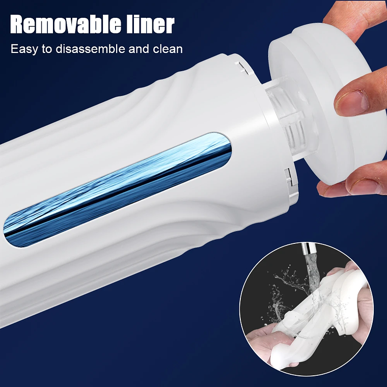 Masturbador Masculino automatico Tluda FJB25 En Silicona Medica medica Color Blanco 2