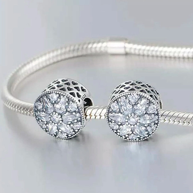 Charm Dije Pandora Original para Mujer 791762CZ Corazones Recortados Plata s925 4