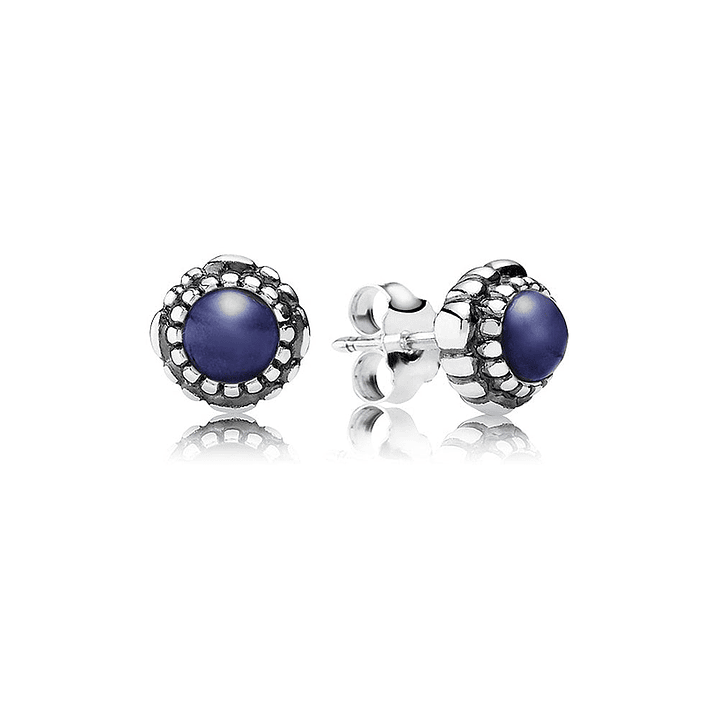 Aretes Pendientes Pandora Cumpleaños Septiembre - Lapis 290543PE Plata 925 1