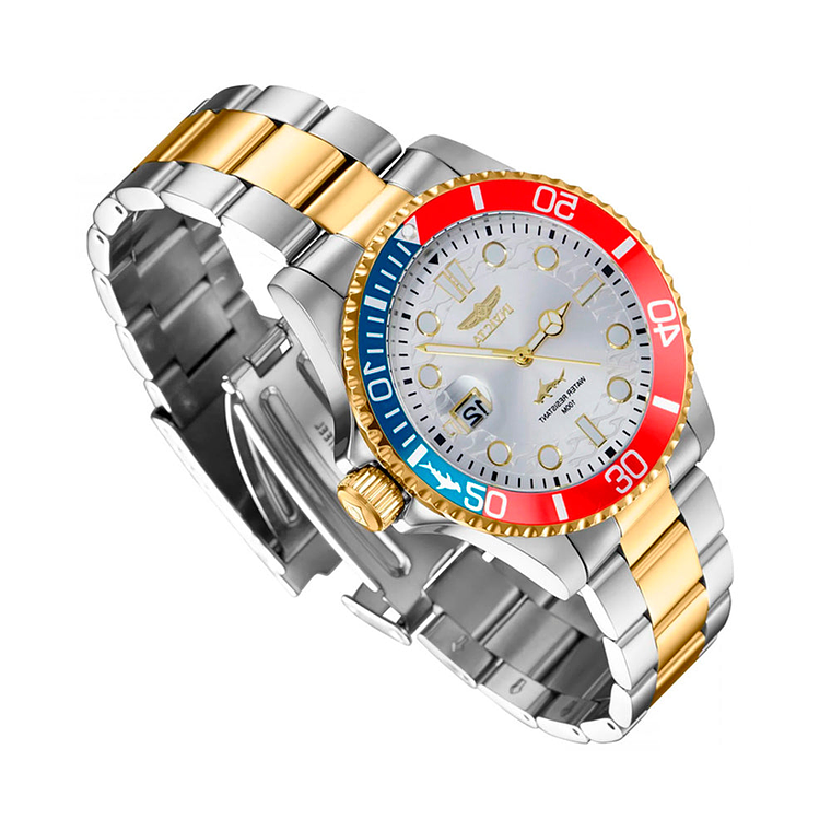 Reloj Análogo Invicta Original 44707 Pro Diver Color Plateado Para Hombre 5