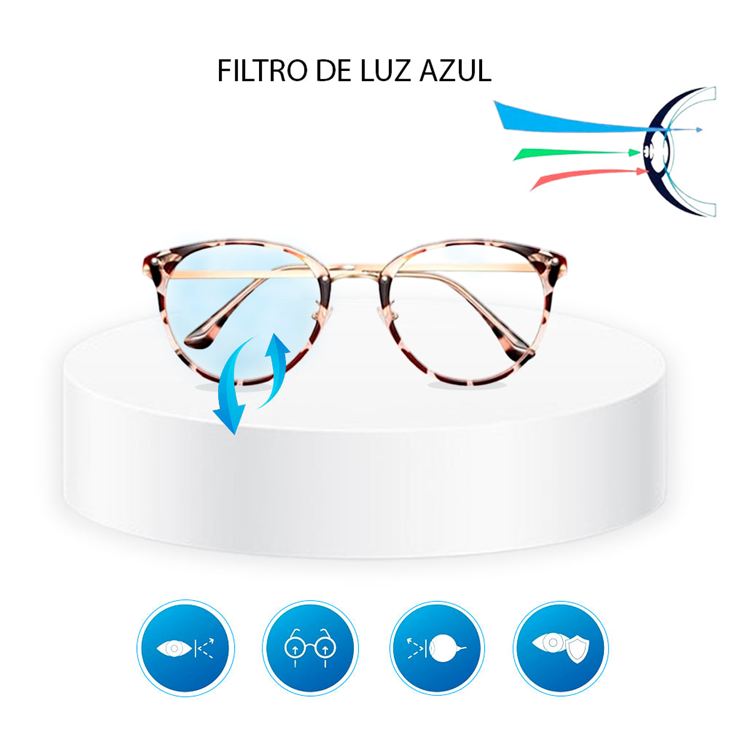 Lentes Oftalmicos Animal Print KSJZZKCJ Para Lectura con Filtro de Luz Azul Talla 51mm 6