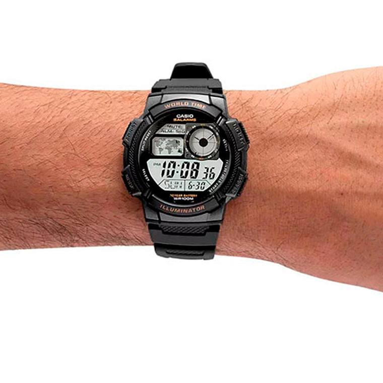 Reloj Digital Casio Original AE-1000W-1B para Hombre en Resina Color Negro 6