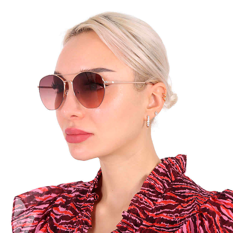 Lentes de Sol Calvin Klein Pilot Ck20121s 780 Color Dorado Talla 57mm 5