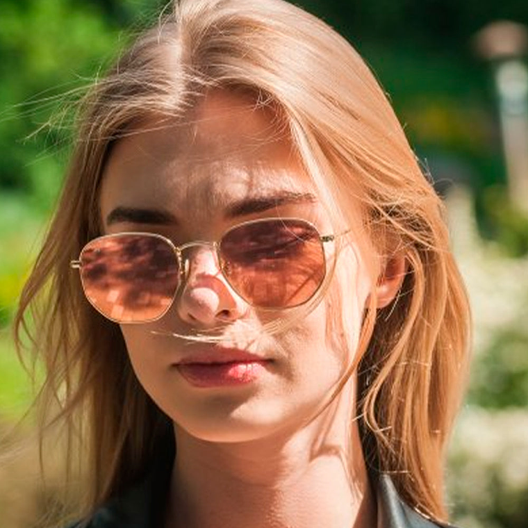 Lentes De Sol Ray Ban Hexagonal Flat RB3548N 001/Z2 Rosado Espejado Talla 51mm 7