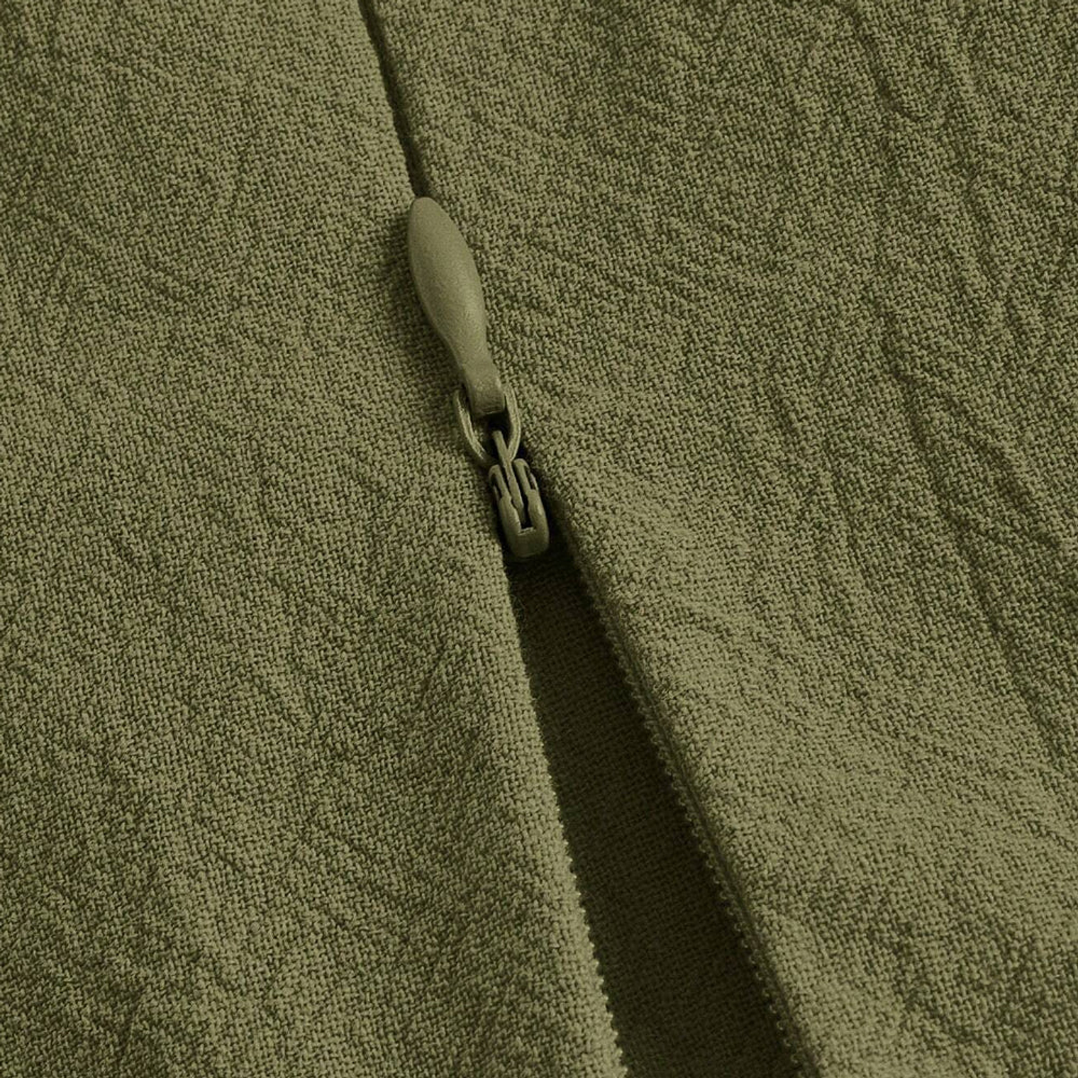 Camisa Crop Shein con Solapa de Hombros Caidos Color Verde Militar Talla S 5