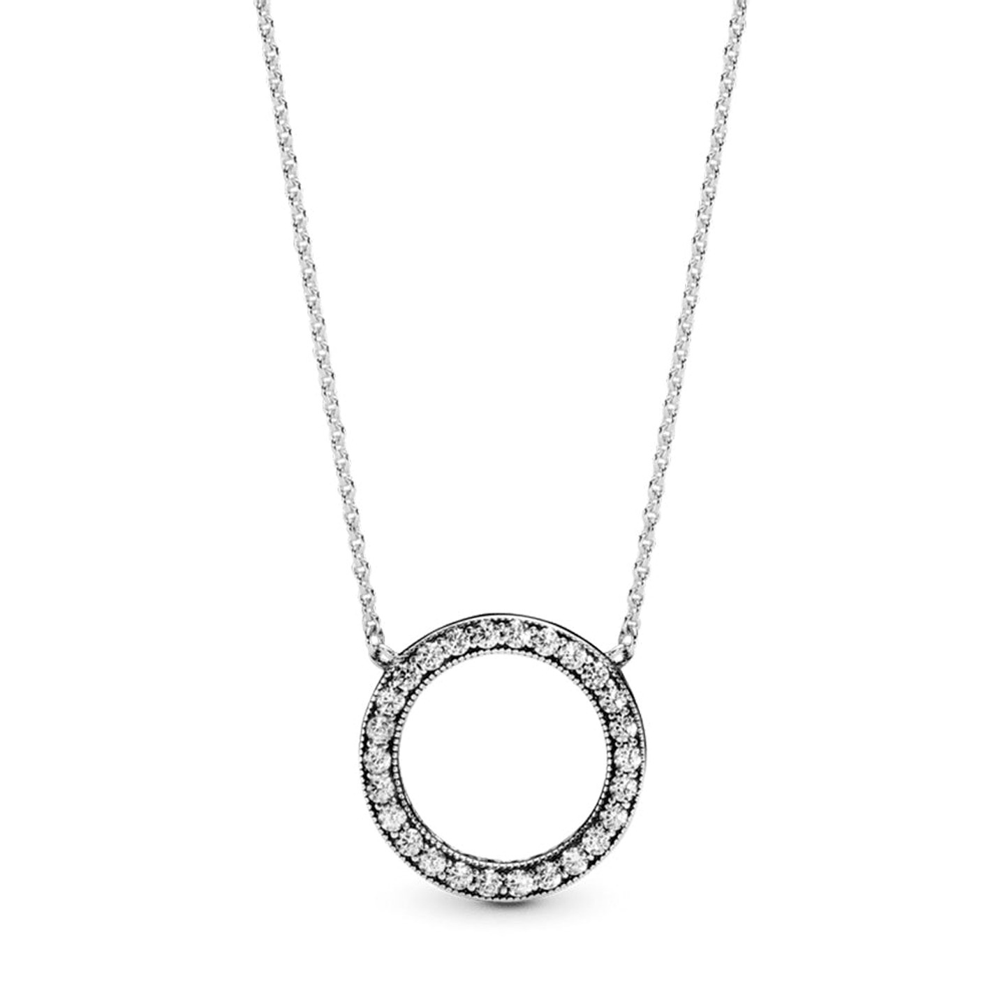 Collar de Cadena Pandora Circulo Shine Ajustable 590514CZ Plata 925 Talla 40cm 1