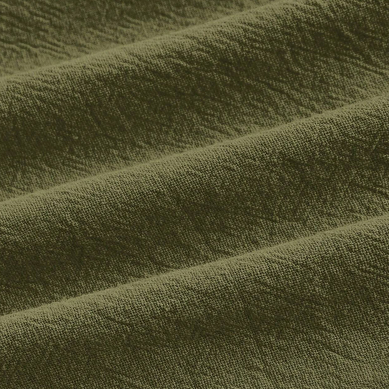 Camisa Crop Shein con Solapa de Hombros Caidos Color Verde Militar Talla S 6