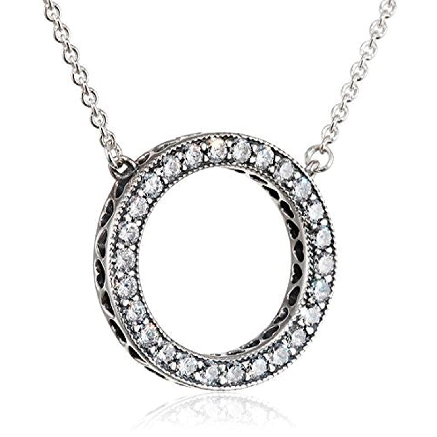 Collar de Cadena Pandora Circulo Shine Ajustable 590514CZ Plata 925 Talla 40cm 4
