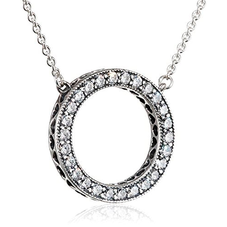 Collar de Cadena Pandora Circulo Shine Ajustable 590514CZ Plata 925 Talla 40cm 4