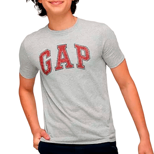 Polo Gap Original para Niño Color Gris y Rojo