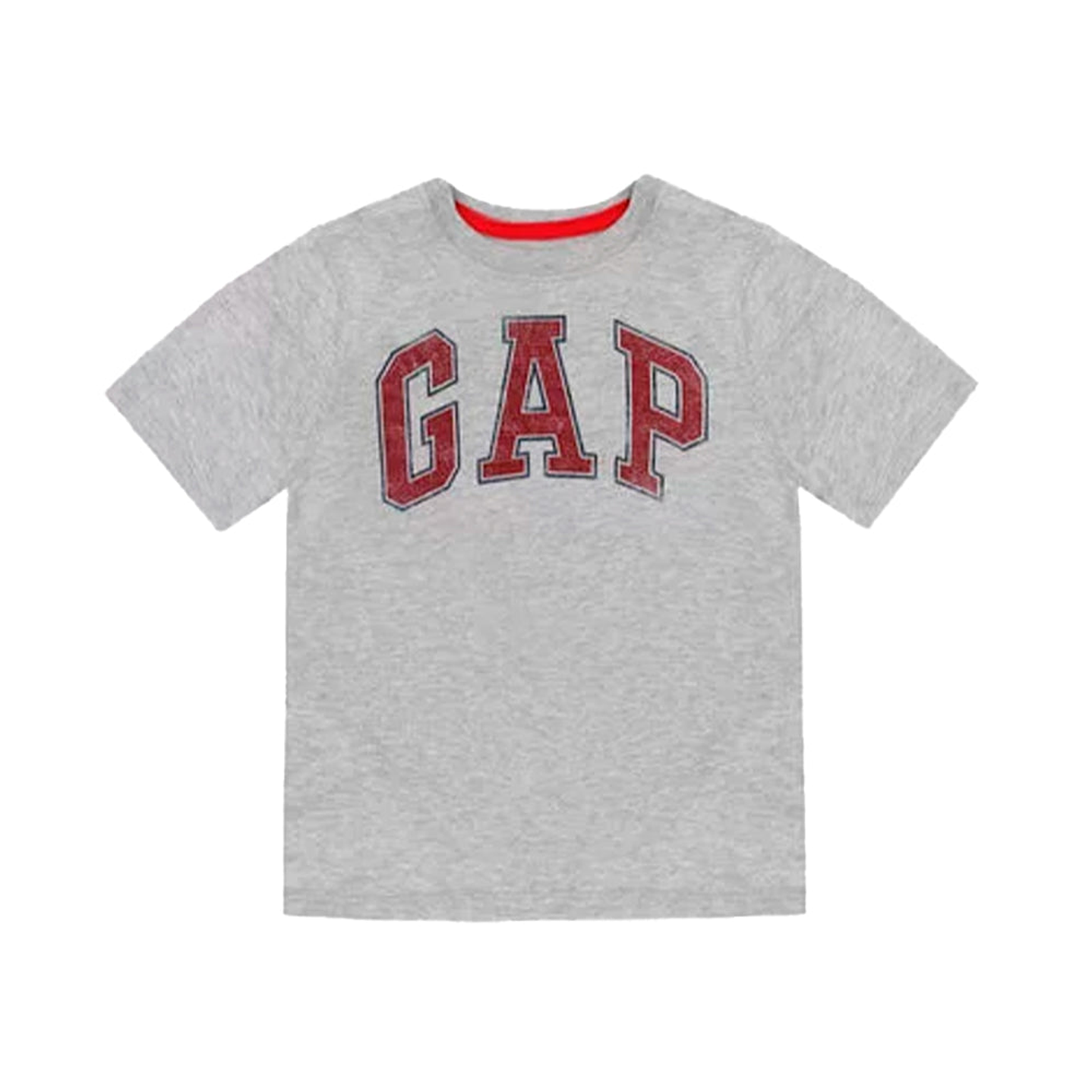 Polo Gap Original para Niño Color Gris y Rojo 2