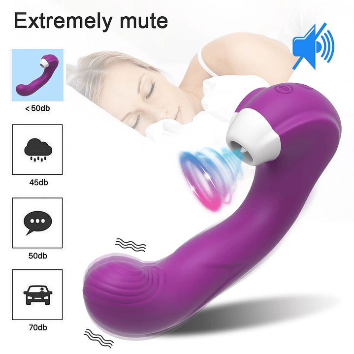 Vibrador con mecanismo de Succion de Clitoris Tluda GM13 En Silicona Medica 3