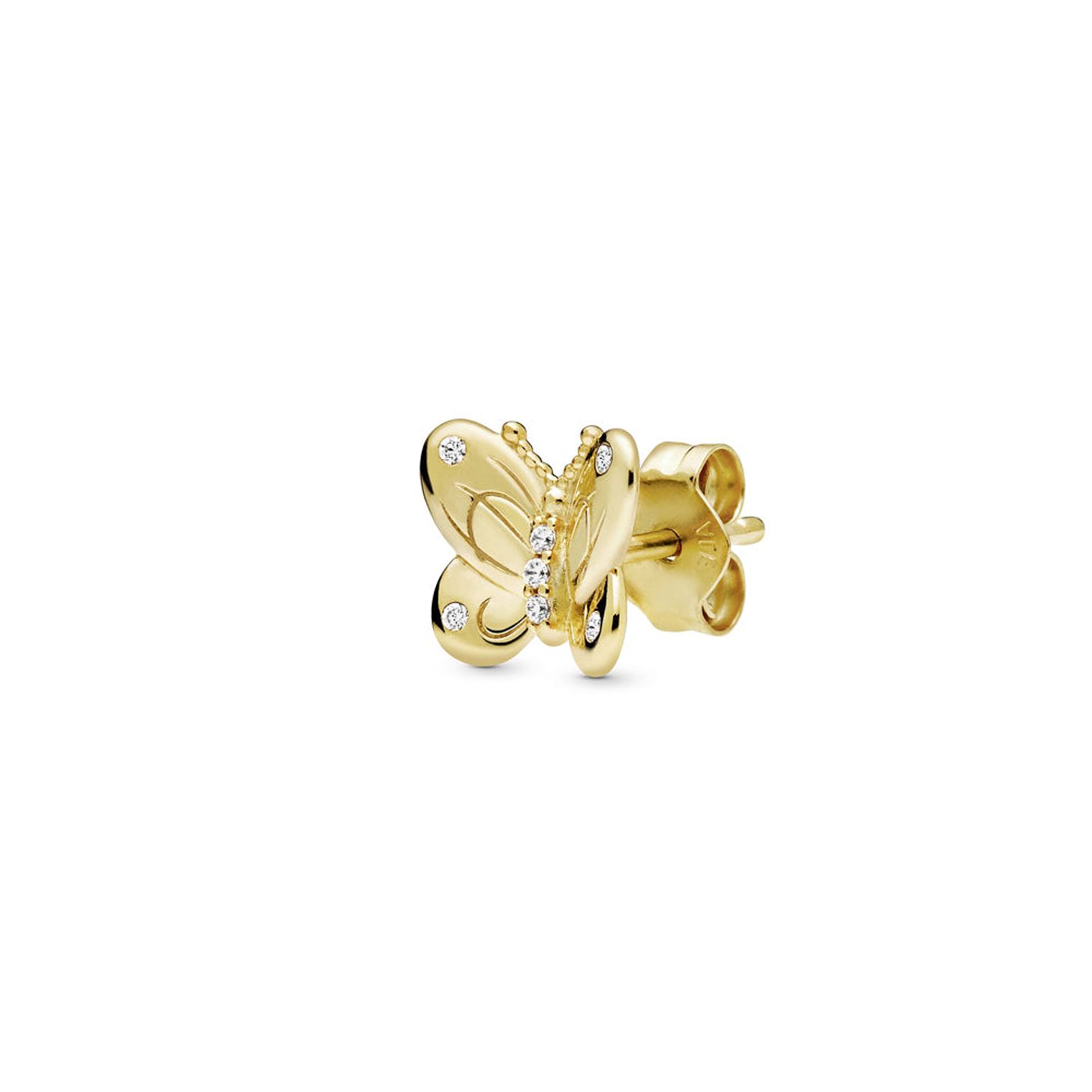 Aretes Pendientes Pandora Mariposas Doradas Brillantes 267921CZ Chapado en Oro 18k 4