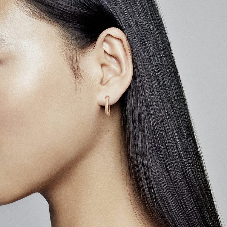 Aretes Pendientes Pandora Rose Circulo Brillante 287930 Plata 925 5