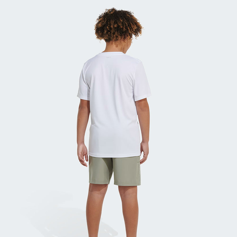 Short Adidas Original GB8814 Cinturilla Elástica Aeroready Para Niños Talla M 4