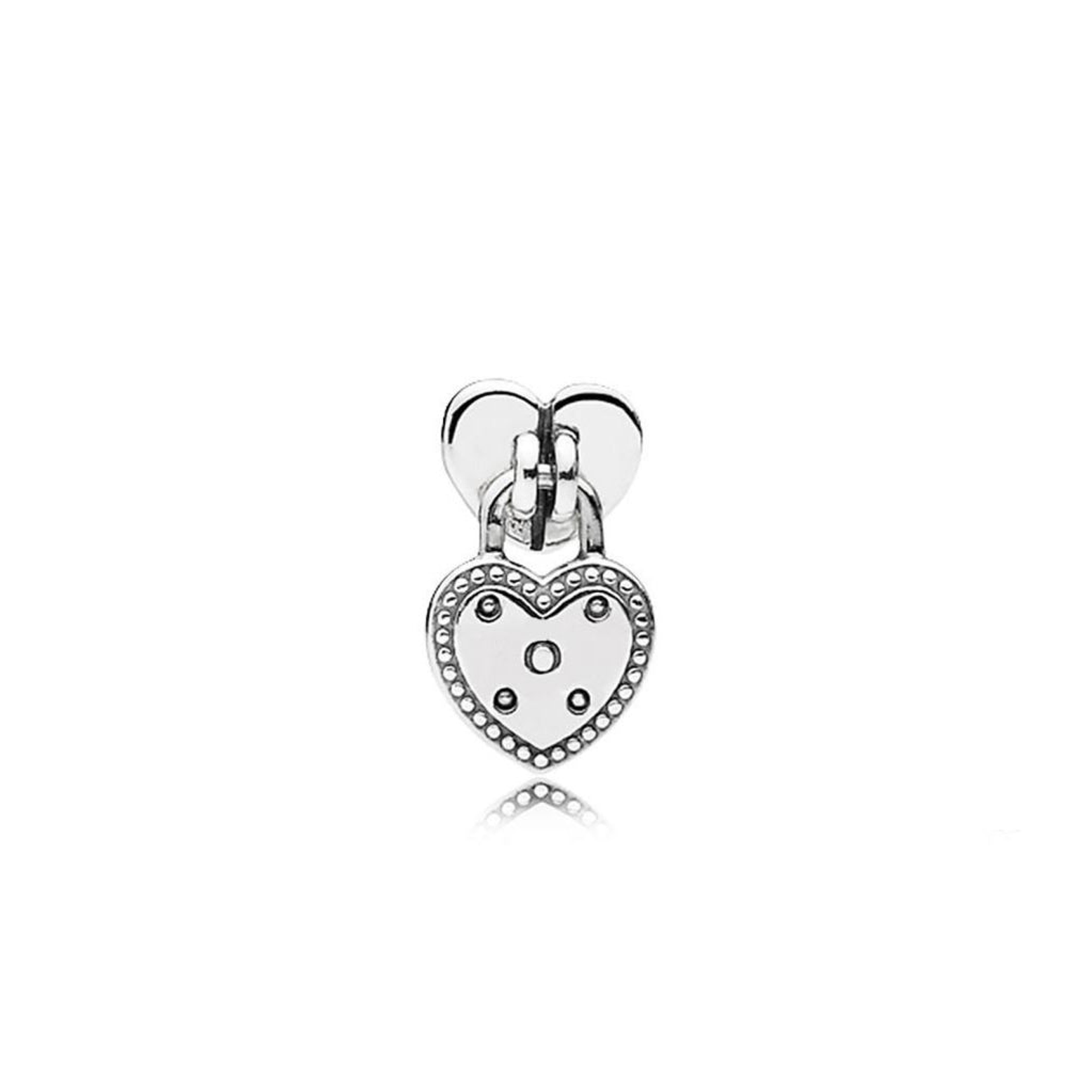 Aretes Pendientes Pandora Tipo Topo Candado de Corazon 296575 Plata 925 2