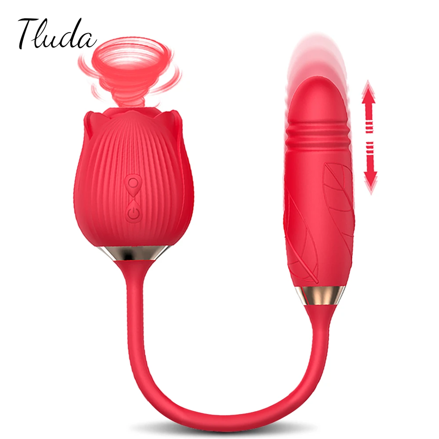 Juguete con forma de Rosa Succionador de Clitoris Tluda GM31-X En Silicona Medica 1