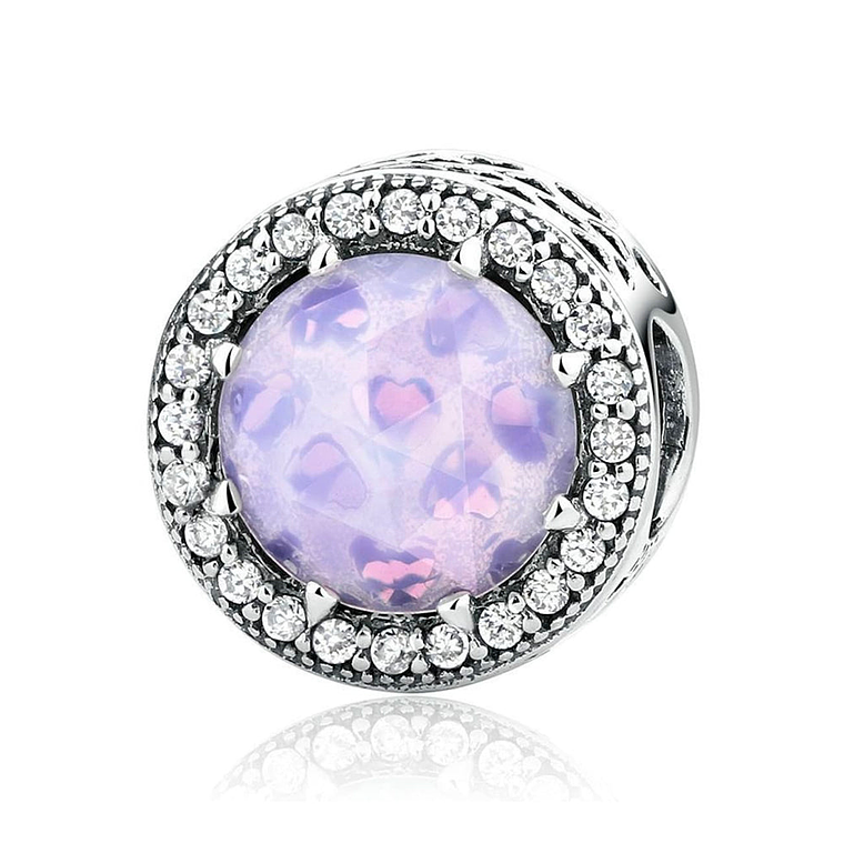 Clip Pandora Original para Mujer 796239NOP Corazones Radiantes Rosa Lechoso Plata s925 2