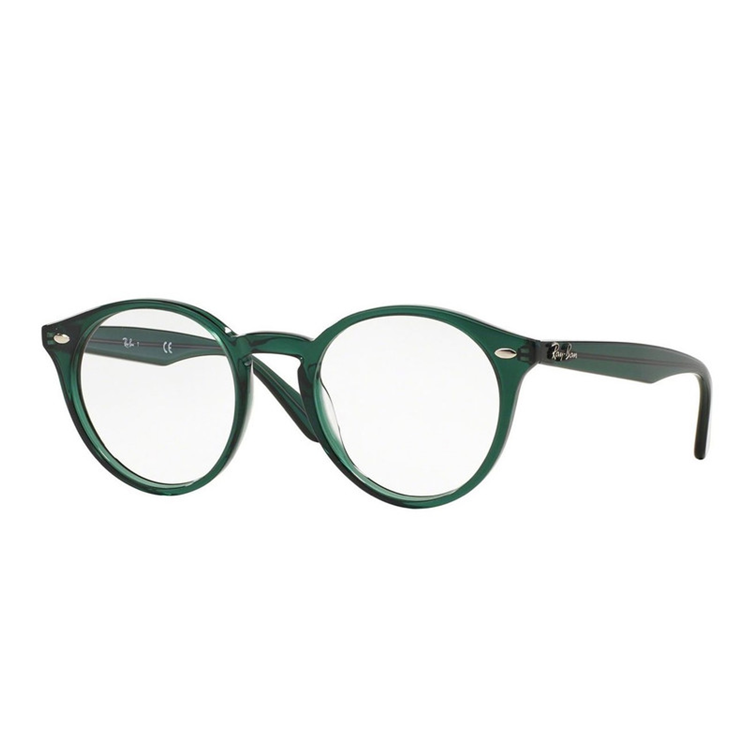 Montura de Lentes de Medida Ray Ban Round RB2180V5495 Color Verde Talla 49mm 1