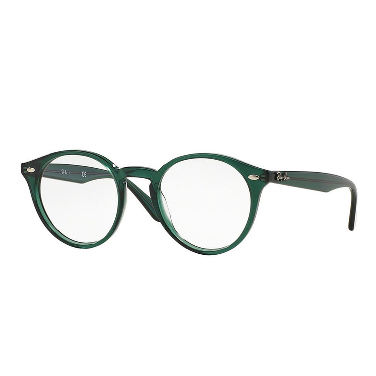 Montura de Lentes de Medida Ray Ban Round RB2180V5495 Color Verde Talla 49mm 1