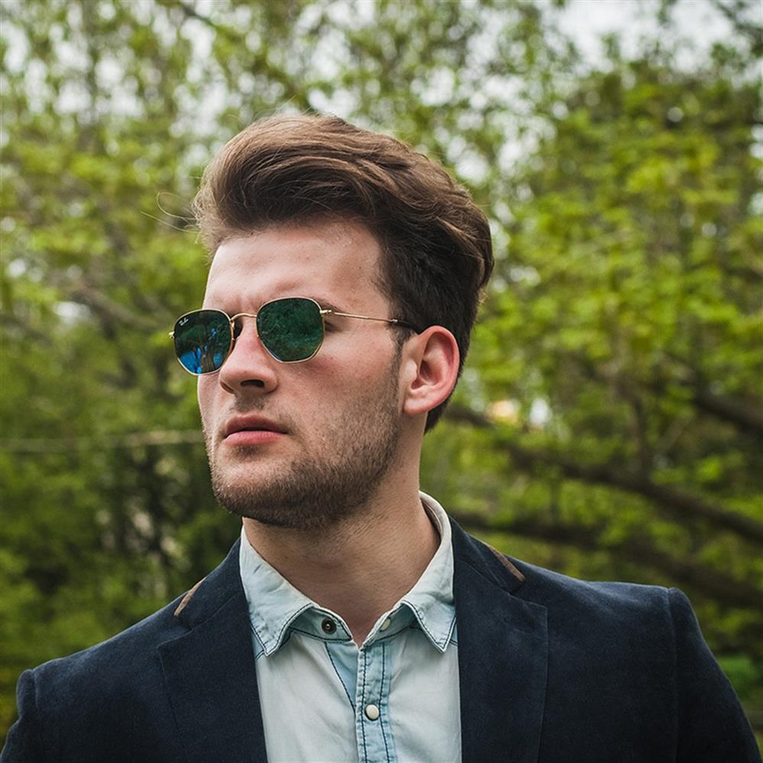 Lentes de Sol Ray Ban Espejado RB3548N 001/9O Color Celeste Talla 51mm 5