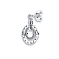 Aretes Pendientes Pandora Logo y Circonica Transparente 296296CZ Plata 925 - Miniatura 3