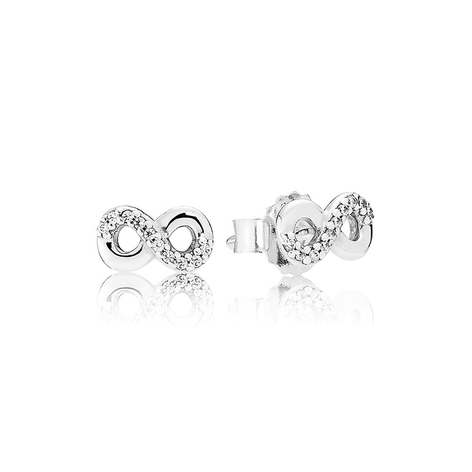 Aretes Pendientes Pandora Tipo Tpo Simbolo del Infinito en Circonitas 290695CZ Plata 925 1