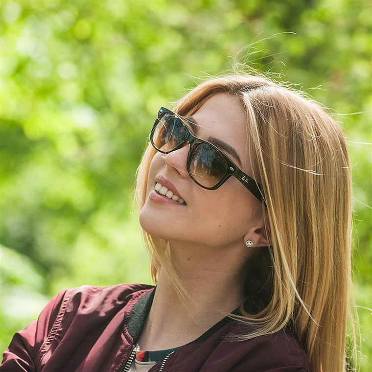 Lentes de Sol Ray Ban Degrade RB2132 710/51 Color Marron Talla 52mm 6