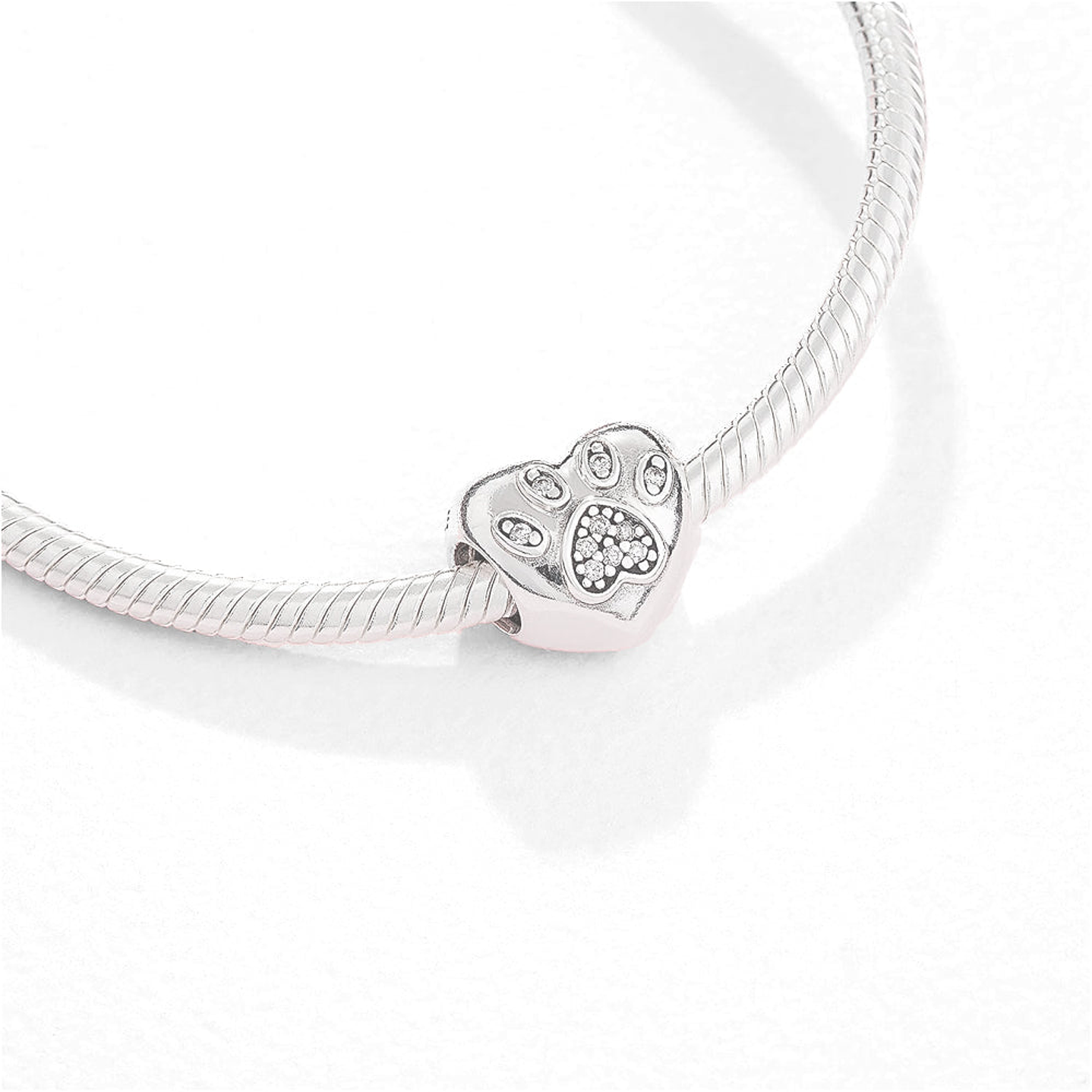 Charm Pandora Original para Mujer 791713CZ I Love My Pet Animal Paw s925 3