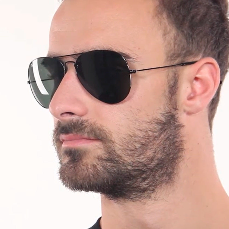 Lentes de Sol Ray Ban Aviador RB3026 L2821 Color Negro Talla 62mm 6