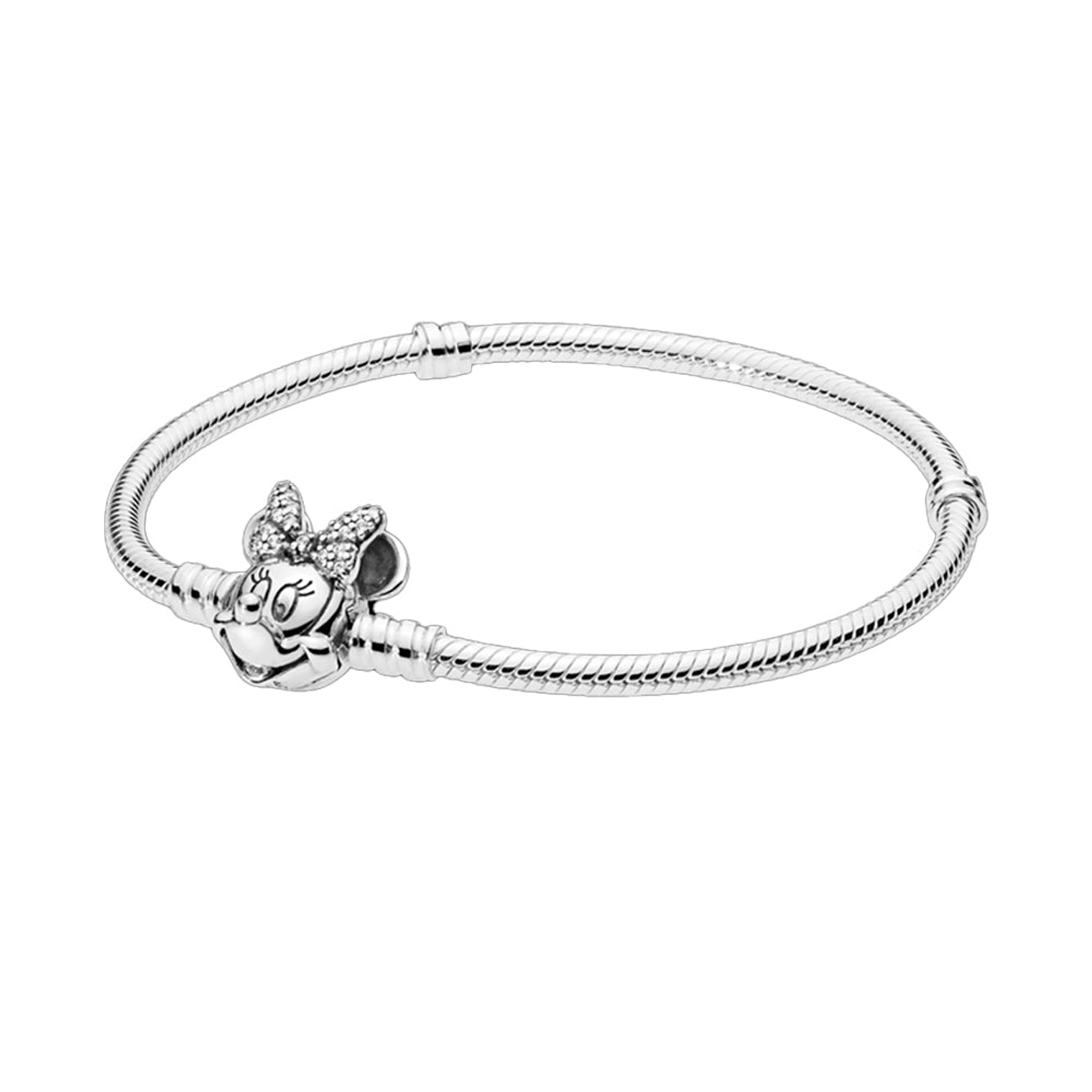Pulsera Brazalete Pandora Cadena de Serpiente con Cierre Minnie Mouse 597770CZ Plata 925 Talla 18cm 1