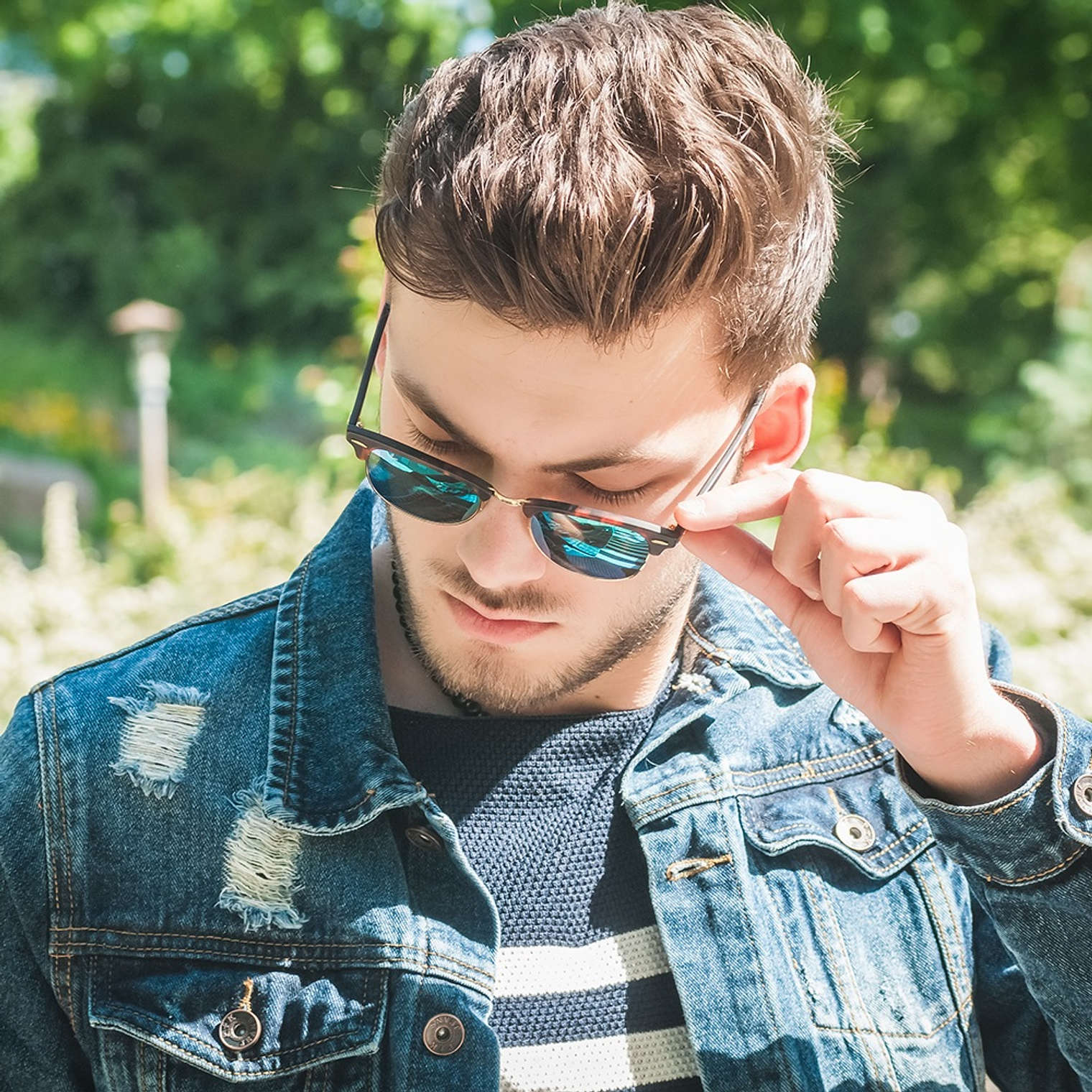 Lentes De Sol Ray Ban Clubmaster RB3016 1145/19 Verde Espejado 6