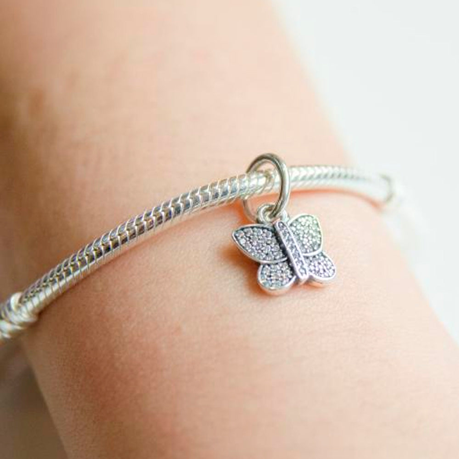 Charm Colgante Pandora Original para Mujer 791497CZ Mariposa Brillante Plata s925 3