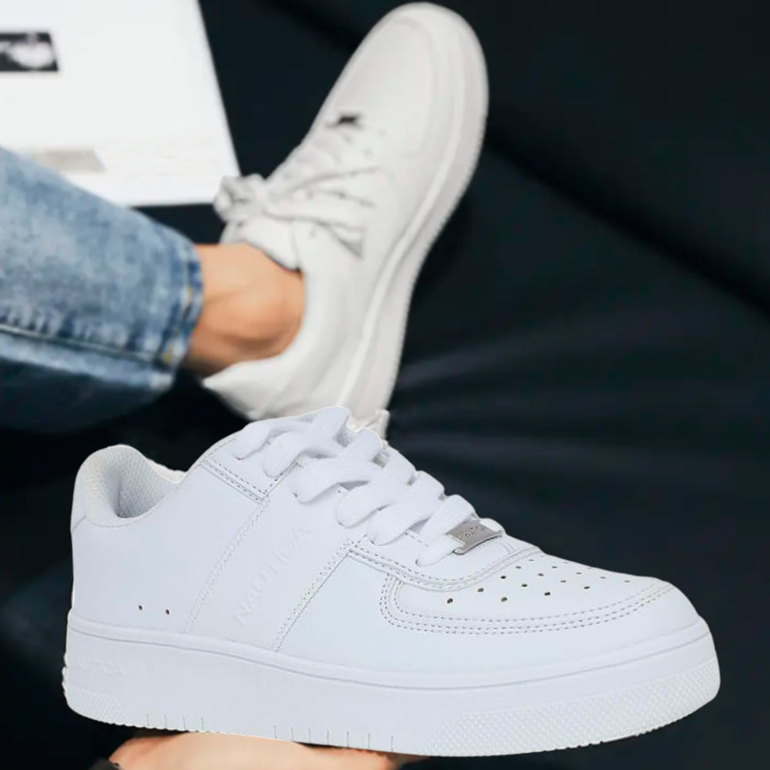 Zapatillas Urbanas Nautica Aviana 2 Original Color Blanco Unisex Talla 40 7