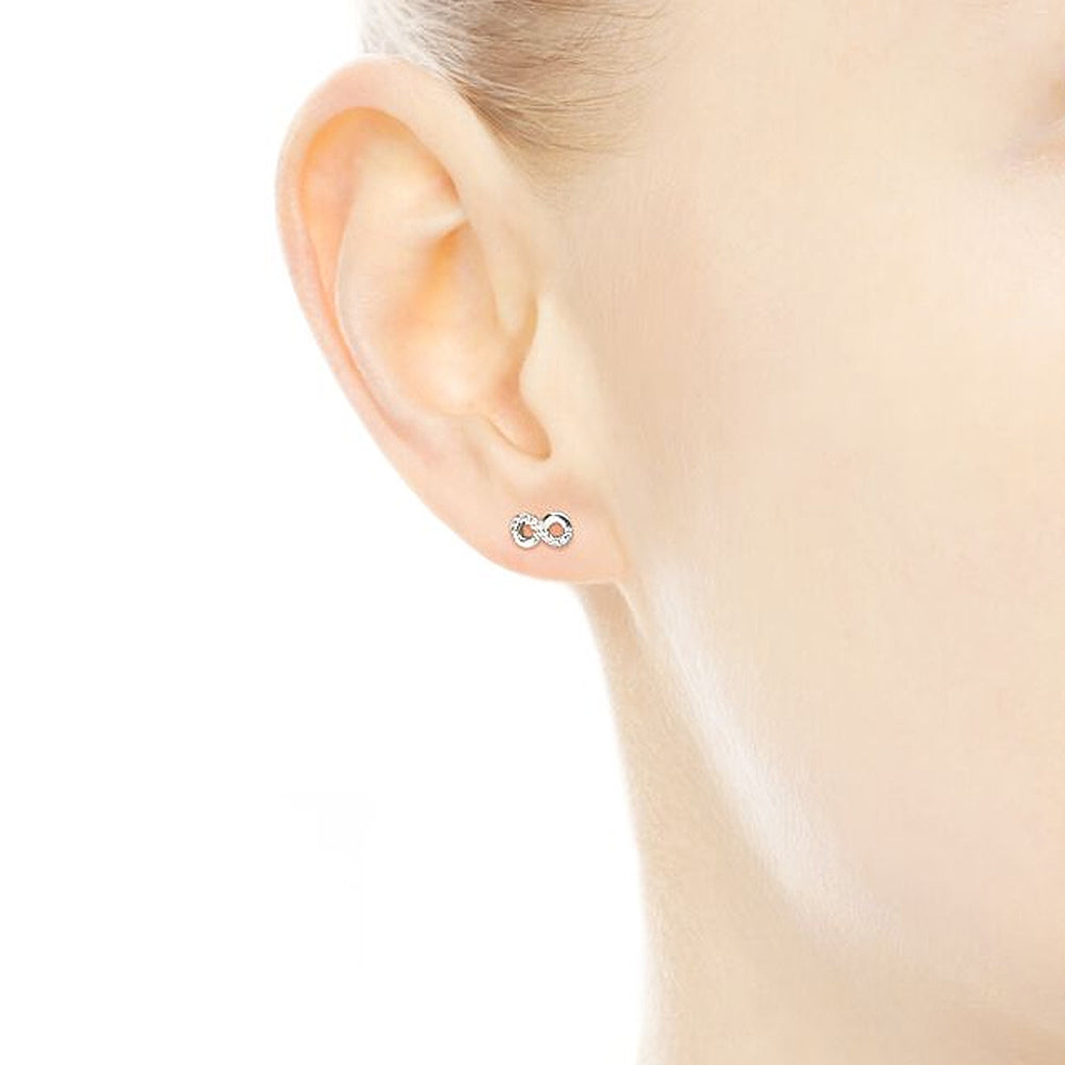 Aretes Pendientes Pandora Tipo Tpo Simbolo del Infinito en Circonitas 290695CZ Plata 925 5