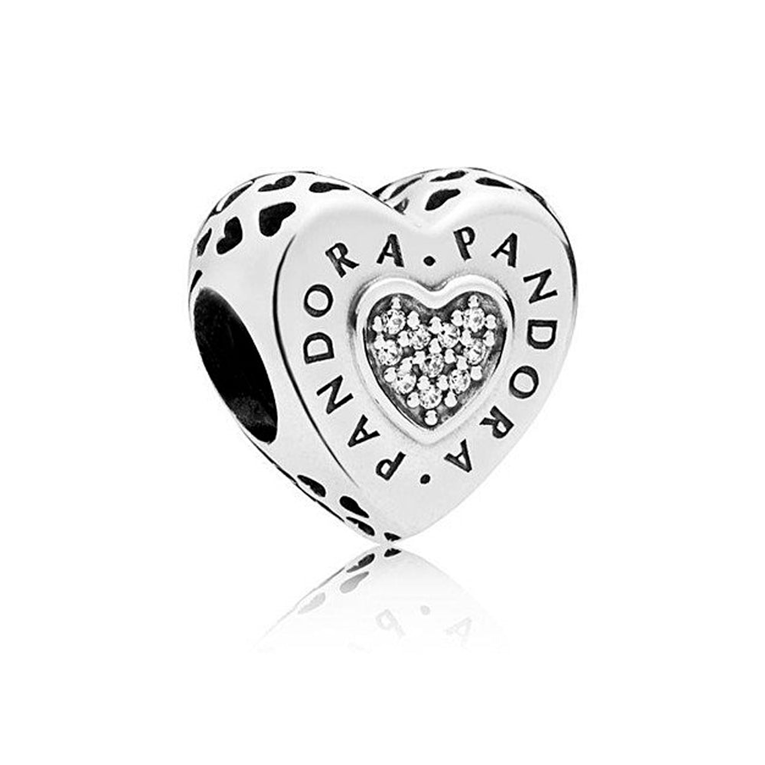 Charm Pandora Original para Mujer 797375CZ Genuine Pandora Original para Mujer Signature Heart s925 1