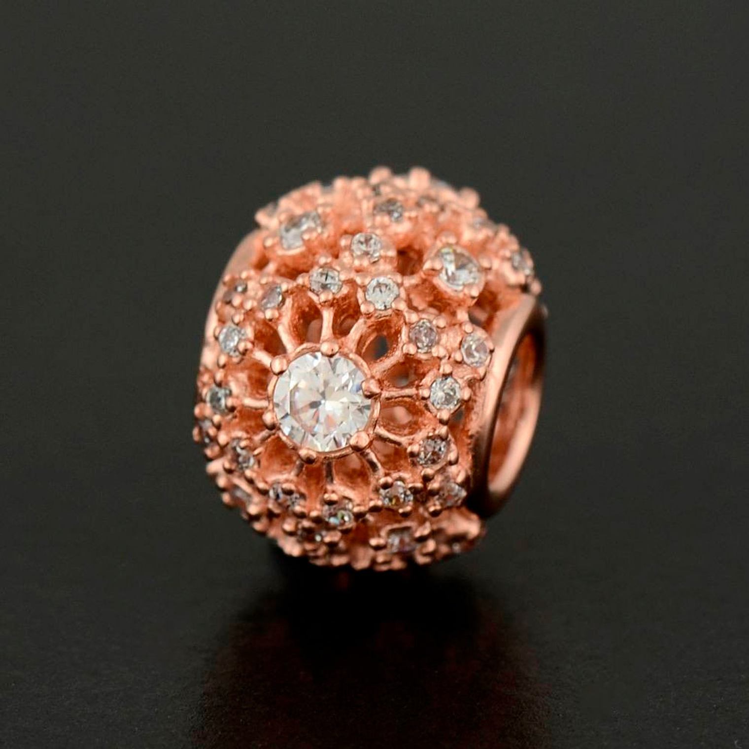 Charm Dije Pandora Original para Mujer 781370CZ Inner Radiance Oro Rosa 14k 4