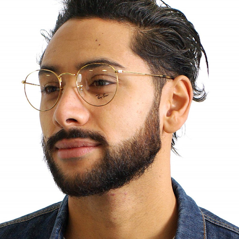 Montura de Lentes de Medida Ray Ban Round Metal RB3447V2730 Color Dorado Talla 47mm 4