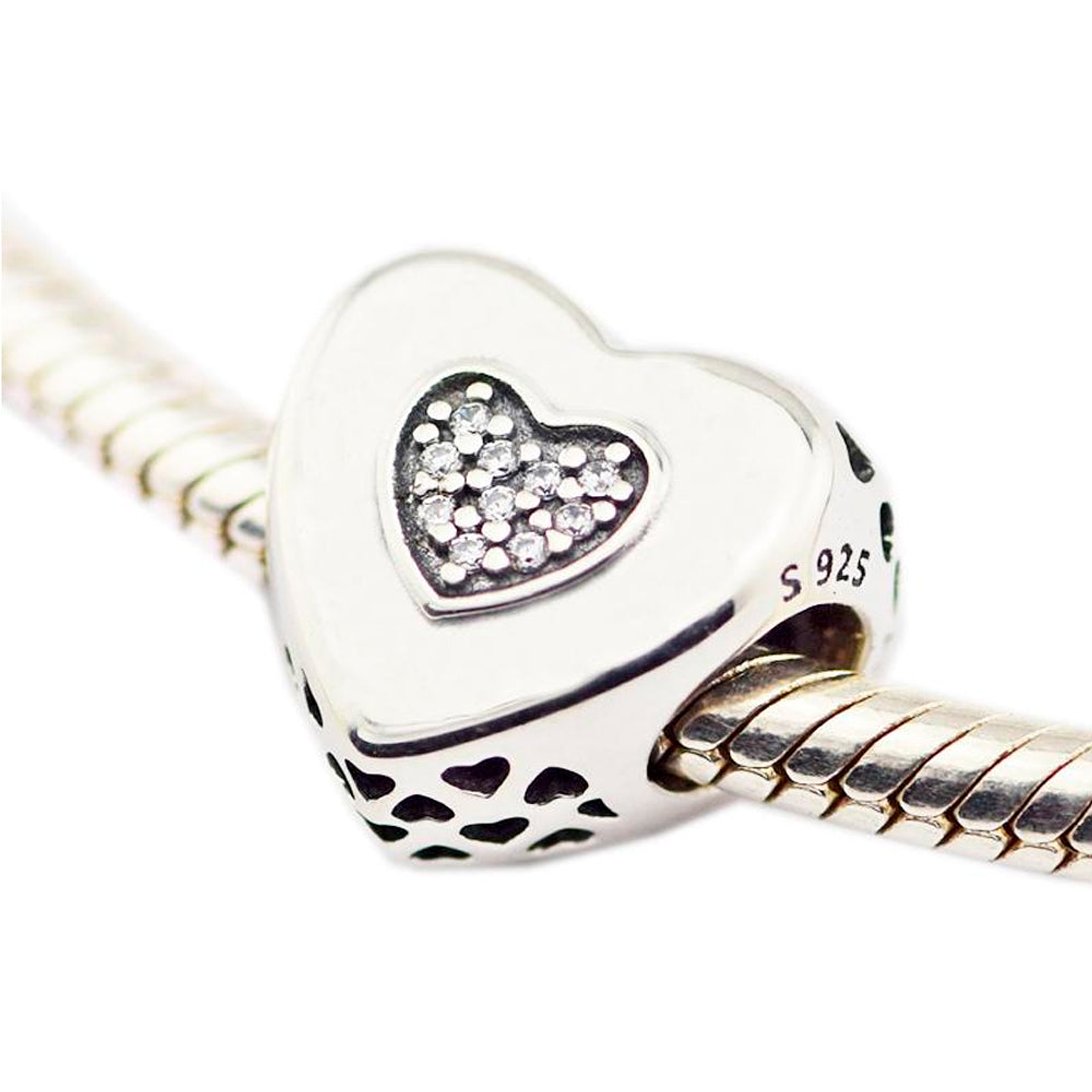 Charm Pandora Original para Mujer 797375CZ Genuine Pandora Original para Mujer Signature Heart s925 3