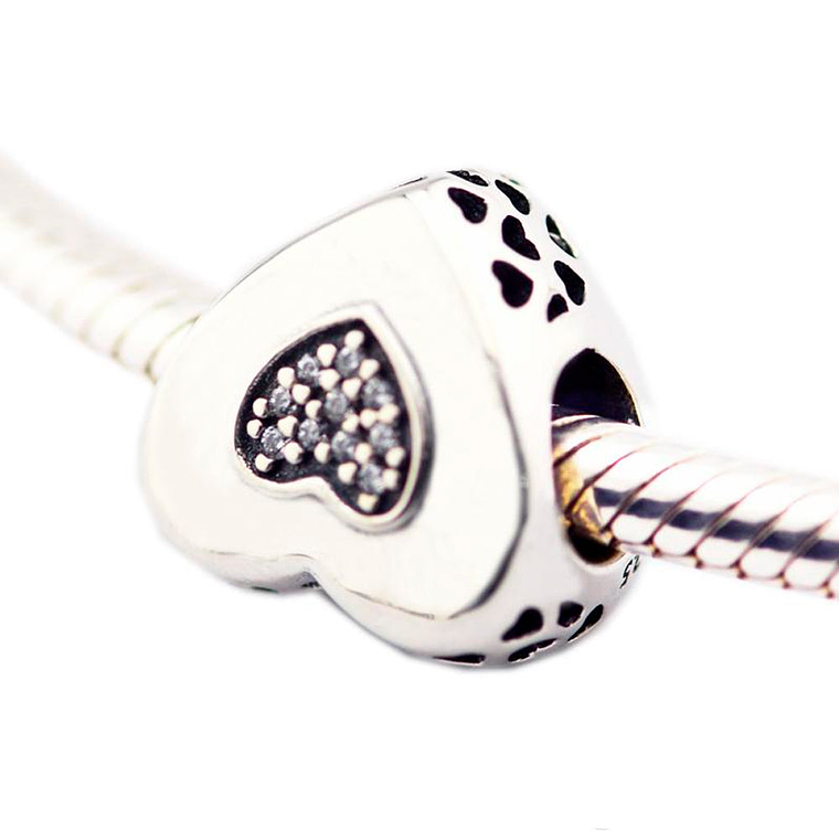 Charm Pandora Original para Mujer 797375CZ Genuine Pandora Original para Mujer Signature Heart s925 4