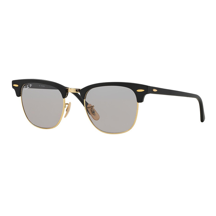 Lentes de Sol Ray Ban Clubmaster Polarizados RB3016 901SP2 Color Negro Talla 51mm 1
