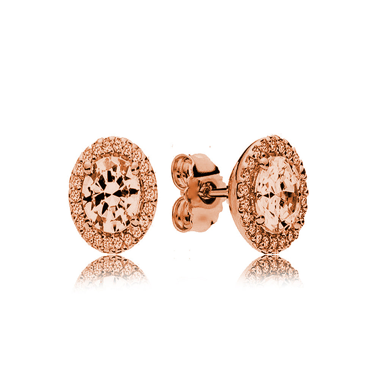 Aretes Pendientes Pandora Tipo Topo Brillantes Oro Rosa 286247CZ Oro Rosa 10k 1