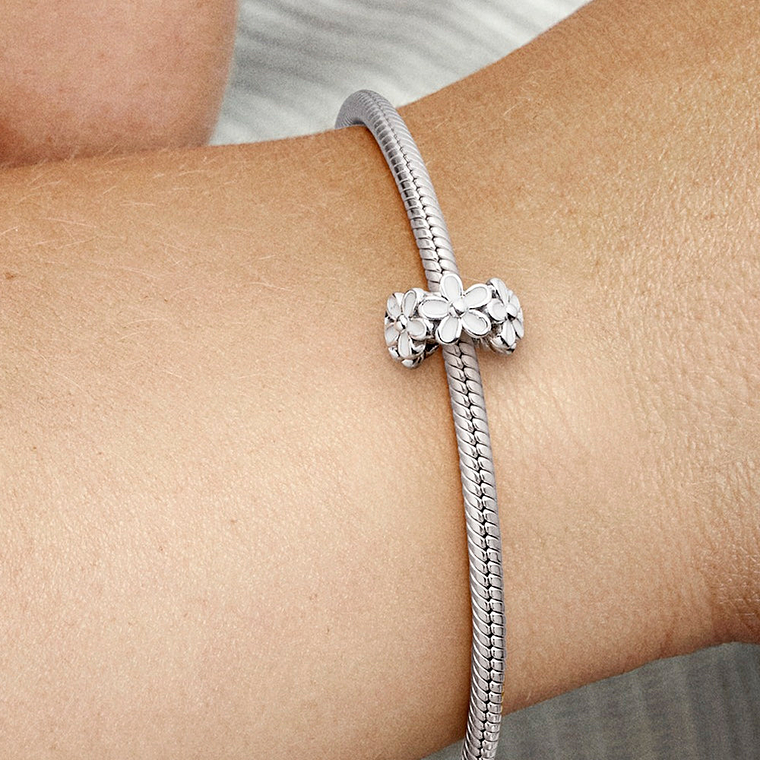 Clip Pandora Original para Mujer 791495EN12 Separador Queridas Margaritas 4