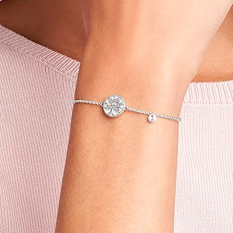 Pulsera Brazalete Pandora Cadena Arbol de la vida 597776CZ Plata 925 Talla 18cm 5