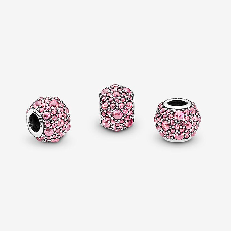 Charm Dije Pandora Original para Mujer 791755PCZ Gotas de Color Rosa Brillante Plata s925 3
