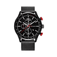 Reloj Análogo Curren Original KREa7801GA para Hombre Acero Color Negro y Rojo - Miniatura 1