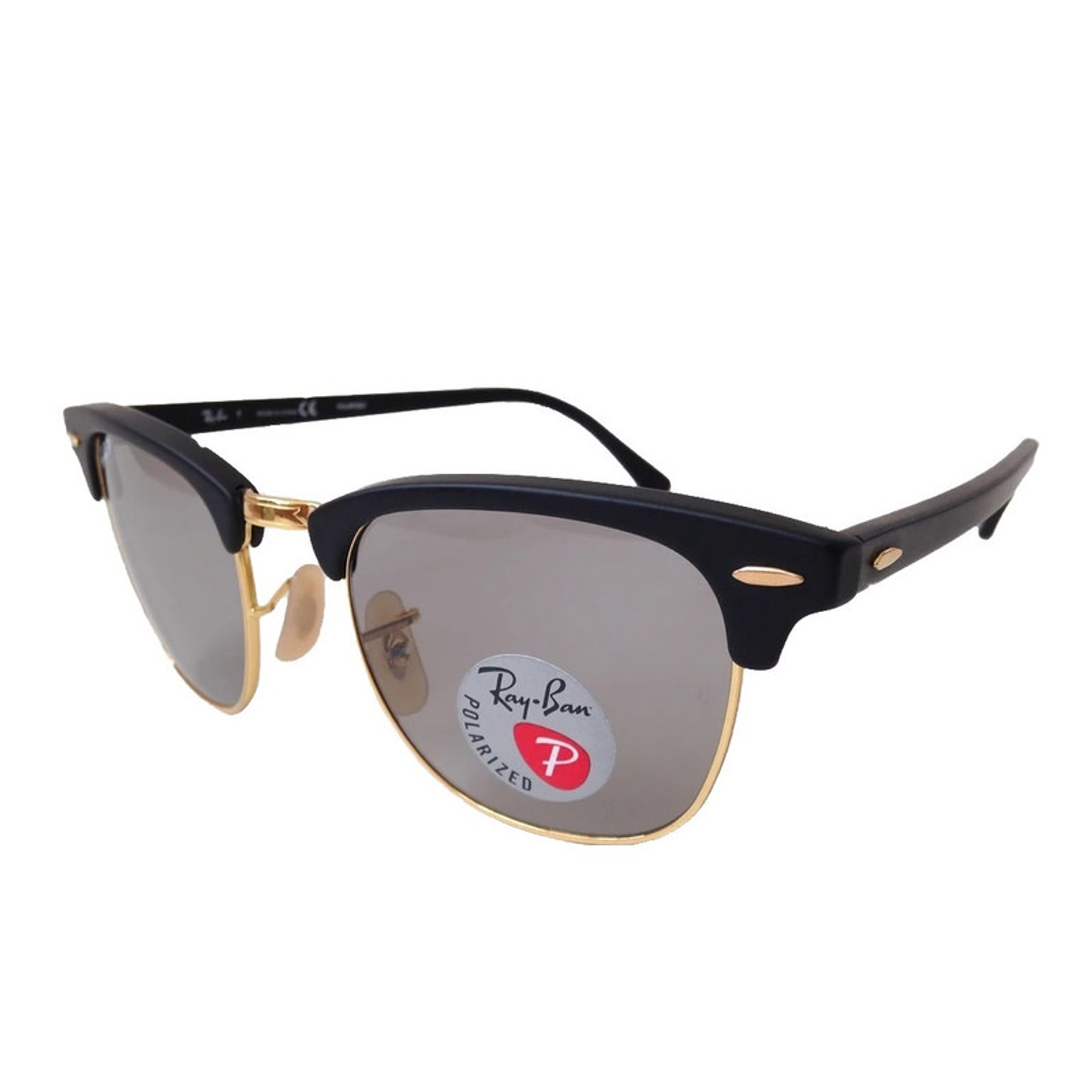 Lentes de Sol Ray Ban Clubmaster Polarizados RB3016 901SP2 Color Negro Talla 51mm 6