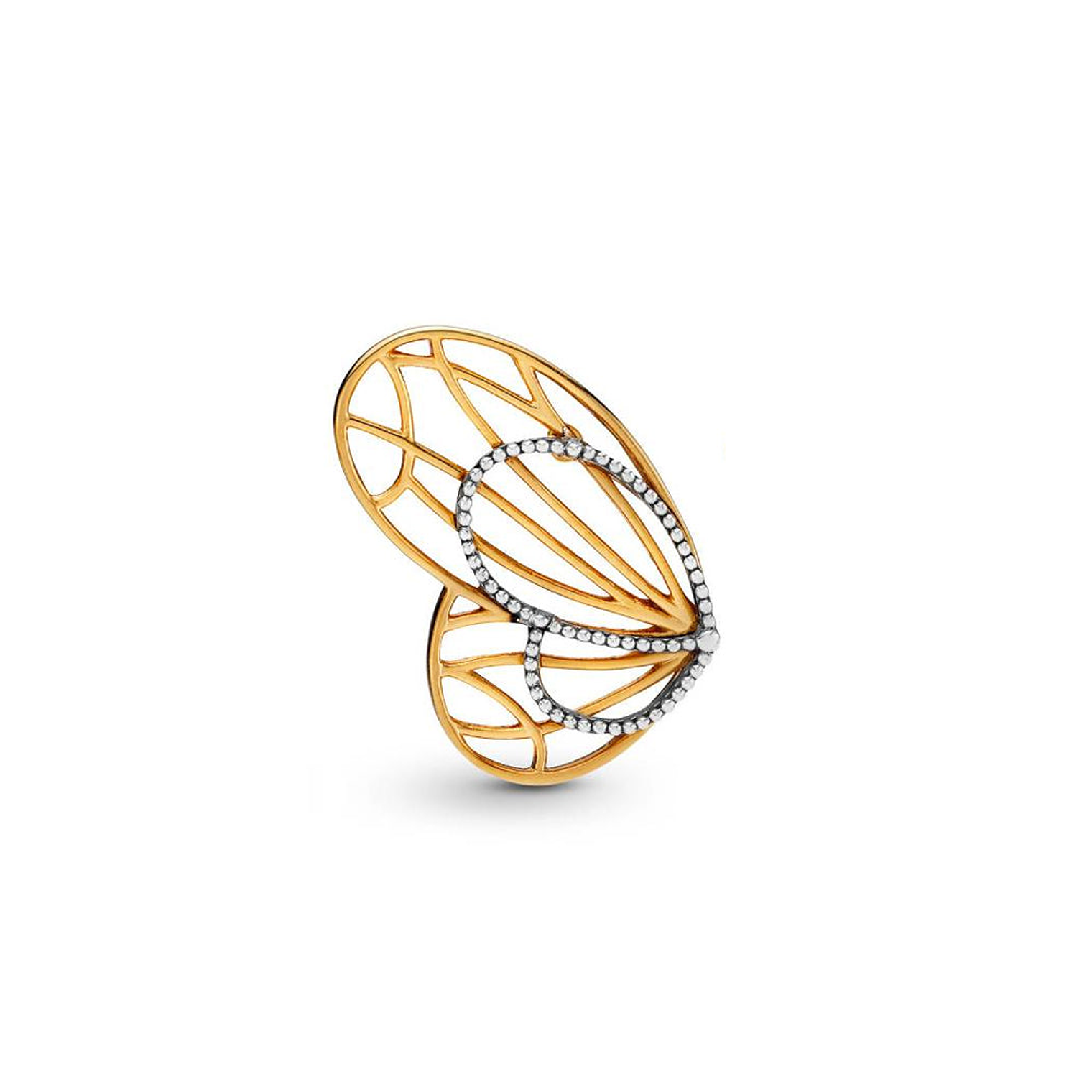 Aretes Pendientes Pandora Tipo Topo Alas Doradas de Mariposa 267955 Plata 925 2