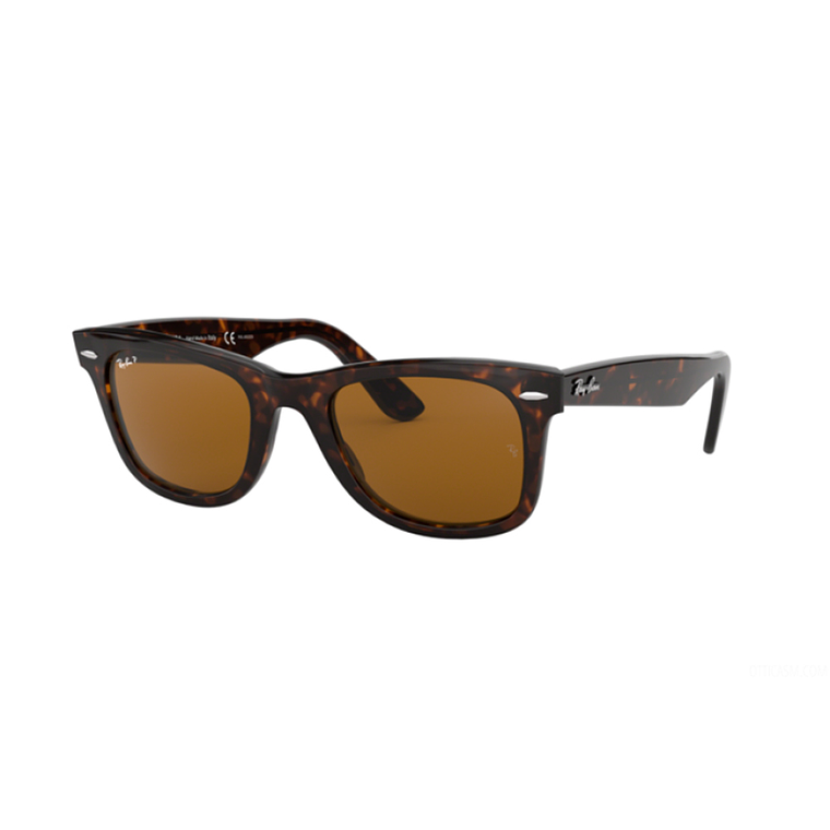 Lentes de Sol Ray Ban Wayfarer Polarizados RB2140 902/57 Color Habana Talla 50mm 1